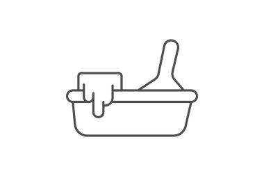 Boya Tablası Çizgisi, vektör, piksel mükemmel, illüstratör dosyası