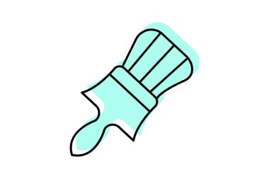 Düz Fırça, vektör, piksel mükemmel, illüstratör dosyası