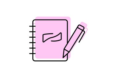 Çizim defteri, vektör, piksel mükemmel, illüstratör dosyası