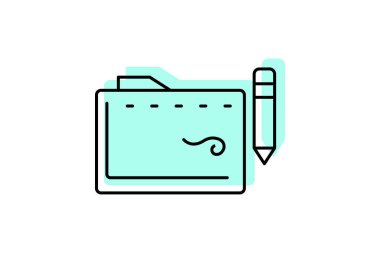 Çizim pedi, vektör, piksel mükemmel, illüstratör dosyası