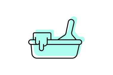 Boya Tablası Çizgisi, vektör, piksel mükemmel, illüstratör dosyası