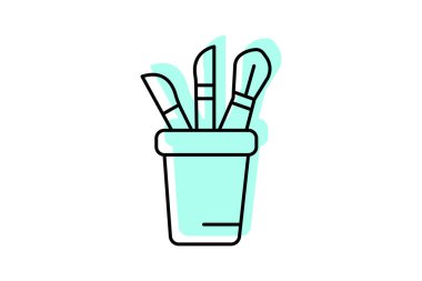 Fırça Tutucu, vektör, piksel mükemmel, illüstratör dosyası