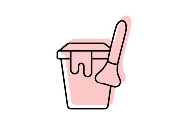 Boya Fırçası Temizleyici, vektör, piksel mükemmel, illüstratör dosyası