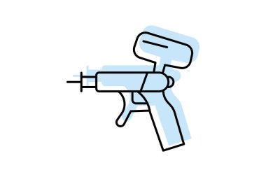 Boya Silahı, vektör, piksel mükemmel, illüstratör dosyası