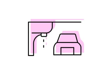 Boyama kabini, vektör, piksel mükemmel, illüstratör dosyası