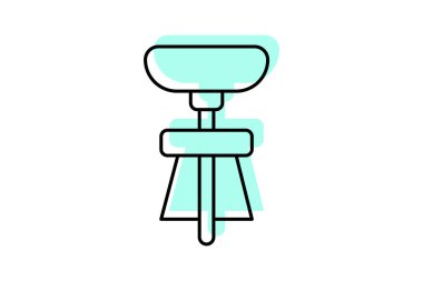 Sanatçı Taburesi, vektör, piksel mükemmel, illüstratör dosyası