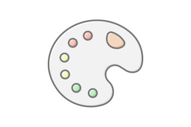 Palet, vektör, piksel mükemmel, çizer dosyası