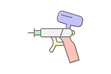 Boya Silahı, vektör, piksel mükemmel, illüstratör dosyası