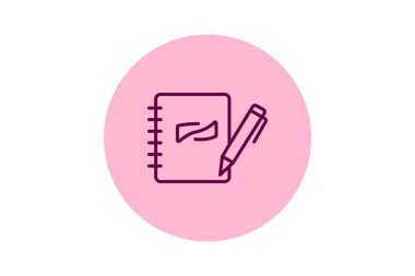 Çizim defteri, vektör, piksel mükemmel, illüstratör dosyası