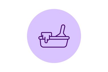 Boya Tablası Çizgisi, vektör, piksel mükemmel, illüstratör dosyası