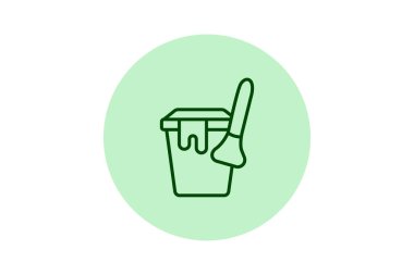 Boya Fırçası Temizleyici, vektör, piksel mükemmel, illüstratör dosyası