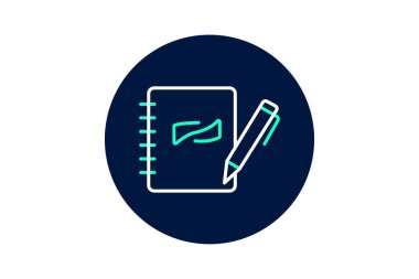 Çizim defteri, vektör, piksel mükemmel, illüstratör dosyası