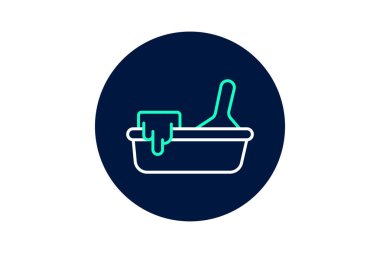 Boya Tablası Çizgisi, vektör, piksel mükemmel, illüstratör dosyası