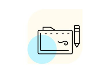 Çizim pedi, vektör, piksel mükemmel, illüstratör dosyası