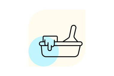 Boya Tablası Çizgisi, vektör, piksel mükemmel, illüstratör dosyası