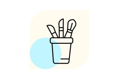 Fırça Tutucu, vektör, piksel mükemmel, illüstratör dosyası