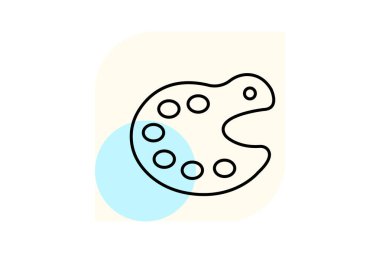 Masaüstü Paleti, vektör, piksel mükemmel, illüstratör dosyası