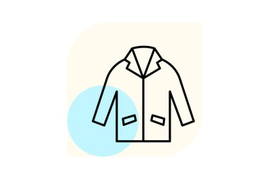 Ceket, vektör, piksel mükemmel, illüstratör dosyası bitiriliyor