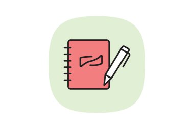 Çizim defteri, vektör, piksel mükemmel, illüstratör dosyası