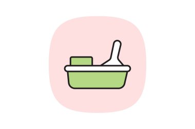 Boya Tablası Çizgisi, vektör, piksel mükemmel, illüstratör dosyası