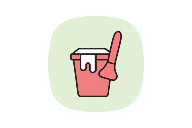 Boya Fırçası Temizleyici, vektör, piksel mükemmel, illüstratör dosyası