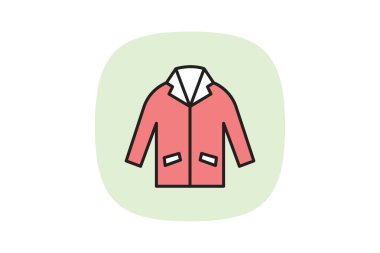 Ceket, vektör, piksel mükemmel, illüstratör dosyası bitiriliyor