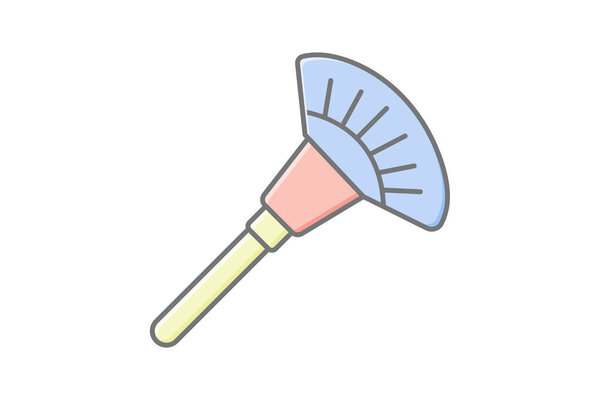 Fan Brush, vector, pixel perfect, illustrator file