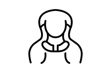 Boyun Dinlenme, vektör, piksel mükemmel, illüstratör dosyası