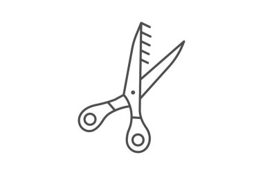 İncelen Makas, vektör, piksel mükemmel, illüstratör dosyası