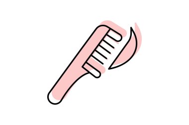 Kuyruk tarak, vektör, piksel mükemmel, illüstratör dosyası