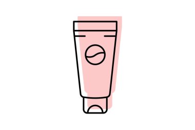 Saç kremi tüpü, vektör, piksel mükemmel, illüstratör dosyası