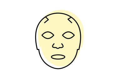 Yüz Maskesi Sayfası, vektör, piksel mükemmel, illüstratör dosyası