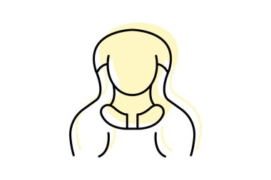 Boyun Dinlenme, vektör, piksel mükemmel, illüstratör dosyası