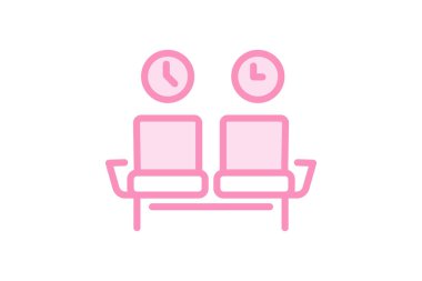 Bekleme sandalyesi, vektör, piksel mükemmel, illüstratör dosyası