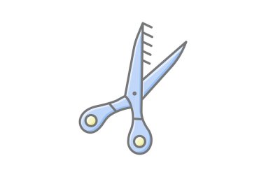 İncelen Makas, vektör, piksel mükemmel, illüstratör dosyası