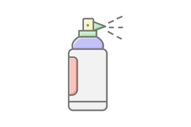 Saç spreyi kutusu, vektör, piksel mükemmel, illüstratör dosyası