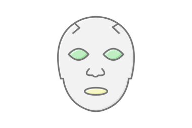 Yüz Maskesi Sayfası, vektör, piksel mükemmel, illüstratör dosyası