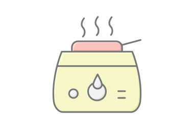 Balmumu ısıtıcı, vektör, piksel mükemmel, illüstratör dosyası