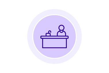 Resepsiyon Masası, vektör, piksel mükemmel, illüstratör dosyası