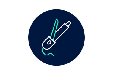 Saç maşası, vektör, piksel mükemmel, çizer dosyası