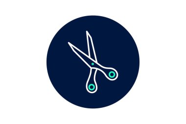 Saç kesme makası, vektör, piksel mükemmel, illüstratör dosyası