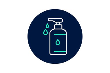 Dezenfektan şişesi, vektör, piksel mükemmel, illüstratör dosyası