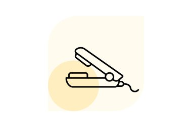 Saç düzleştirici, vektör, piksel mükemmel, illüstratör dosyası