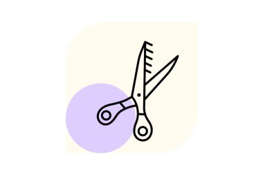 İncelen Makas, vektör, piksel mükemmel, illüstratör dosyası