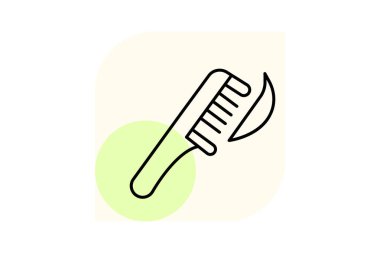 Kuyruk tarak, vektör, piksel mükemmel, illüstratör dosyası