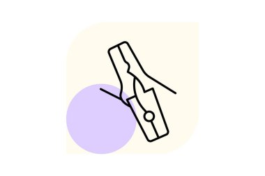 Bölümlendirme Klipsi, vektör, piksel mükemmel, illüstratör dosyası