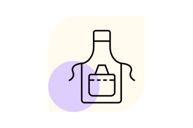 Önlük, vektör, piksel mükemmel, çizer dosyası