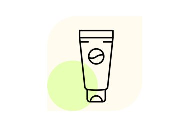 Saç kremi tüpü, vektör, piksel mükemmel, illüstratör dosyası