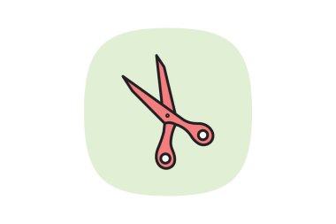 Saç kesme makası, vektör, piksel mükemmel, illüstratör dosyası