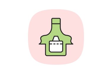 Önlük, vektör, piksel mükemmel, çizer dosyası